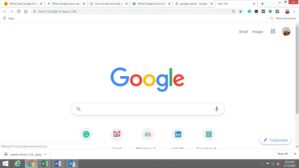 Google web search