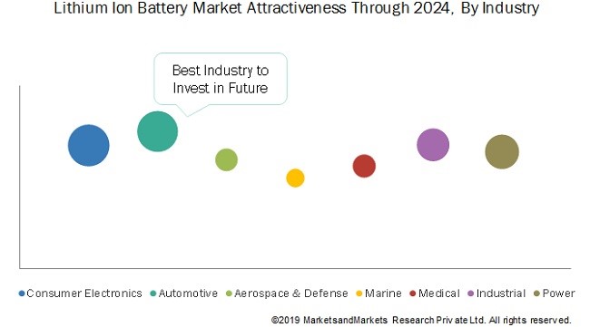 market segment of the lithium-ion batteries