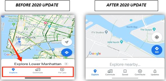 refreshed 2020 version of google maps