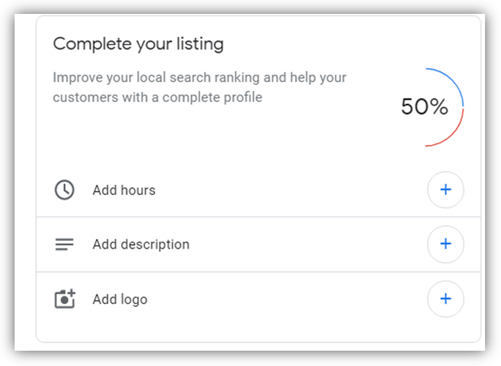 Complete your GMB Profile to the Extent Possible