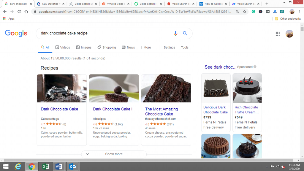dark chocolate cake recipe
