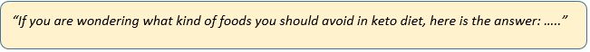 foods you should avoid in keto diet