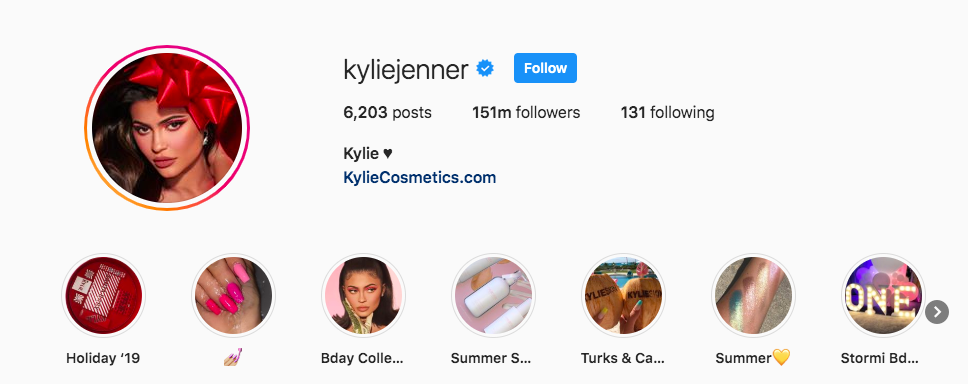 Kyliejenner Instagram profile