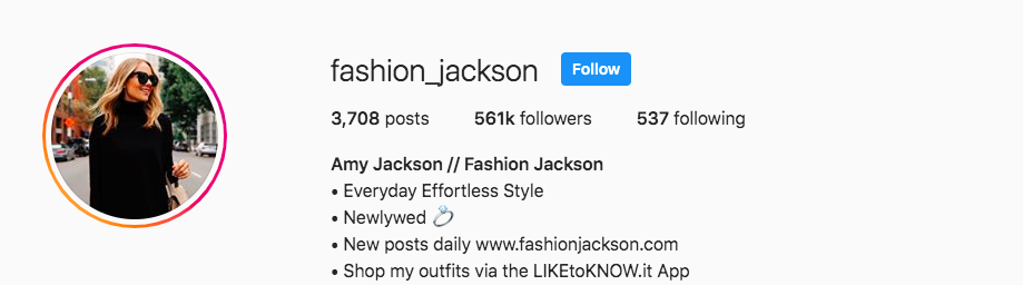Macro influencer fashion jackson