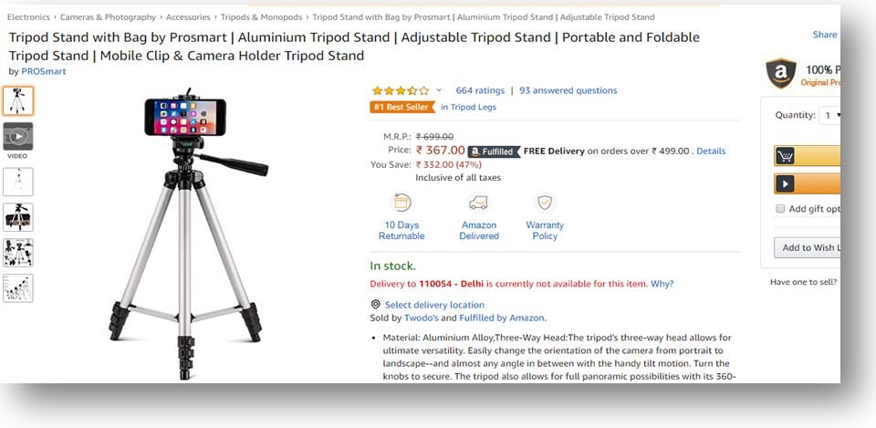 Tripod stand