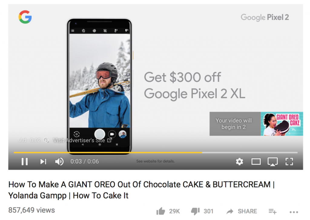 six-minutesbumper ad for Google Pixel 2
