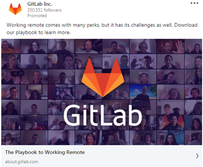 GitLab work remotely Ad example