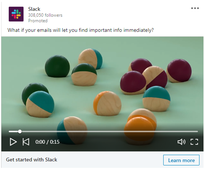 Slack email video Ad