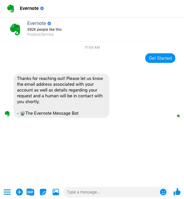 facebook chatbot